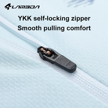 Lameda Women's Cycling Jersey Long Sleeve Slim Fit Bike Clothing Biking Shirts Full Zip Bicycle Tops Jersey with 3 Pocke