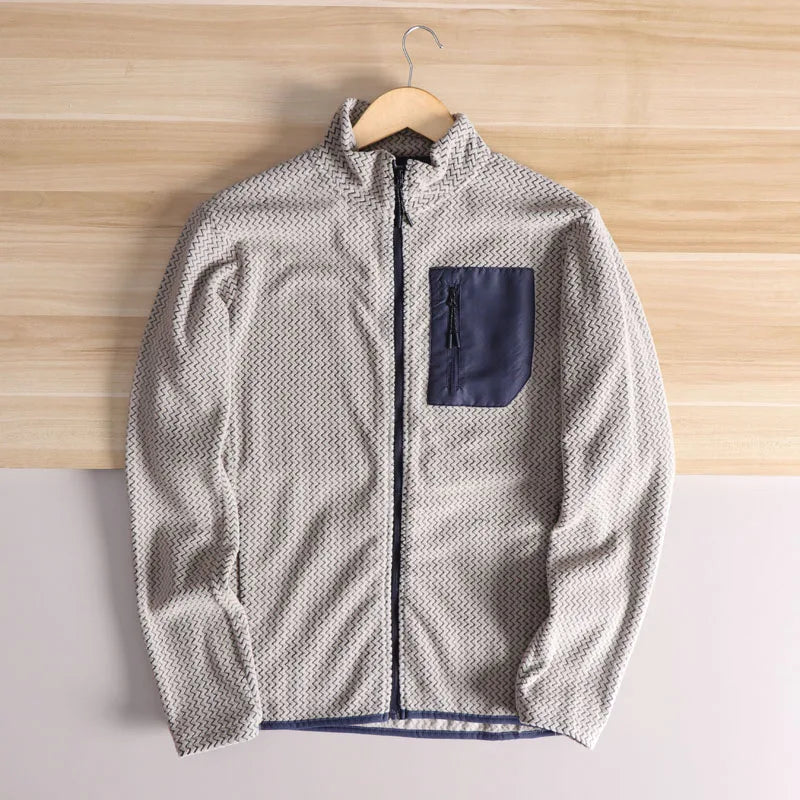 Lightweight Breathable Qui-Dry Technical Fce Fabric Stand Collar Jaet for Men Outdoor Sports Versatile Spring 2025