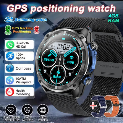 2025 Military Offline map 1000mAh Battery Smart Watch 4GB Big Memory GPS Navigation MP3/MP4 Player Swim Sports trackr Smartwatch