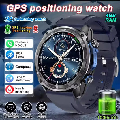 2025 Military Offline map 1000mAh Battery Smart Watch 4GB Big Memory GPS Navigation MP3/MP4 Player Swim Sports trackr Smartwatch