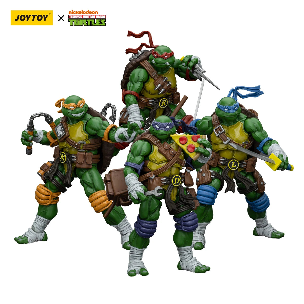 조이토이 TMNT 도나텔로 라파엘 레오나르도 미켈란젤로 4종 1/18 피규어 세트 (JOYTOY TMNT 4PCS 1/18 Action Figure Set)