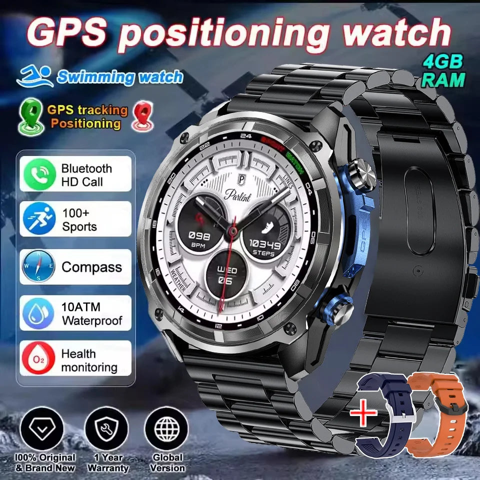 2025 Military Offline map 1000mAh Battery Smart Watch 4GB Big Memory GPS Navigation MP3/MP4 Player Swim Sports trackr Smartwatch