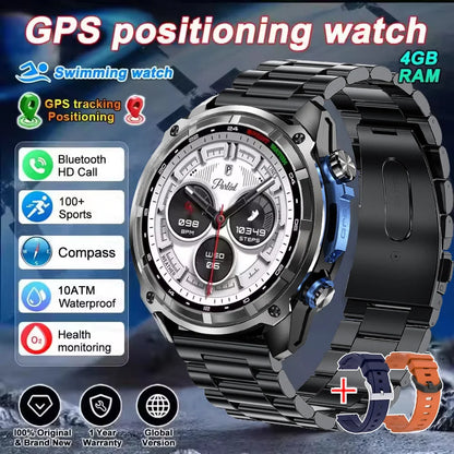 2025 Military Offline map 1000mAh Battery Smart Watch 4GB Big Memory GPS Navigation MP3/MP4 Player Swim Sports trackr Smartwatch