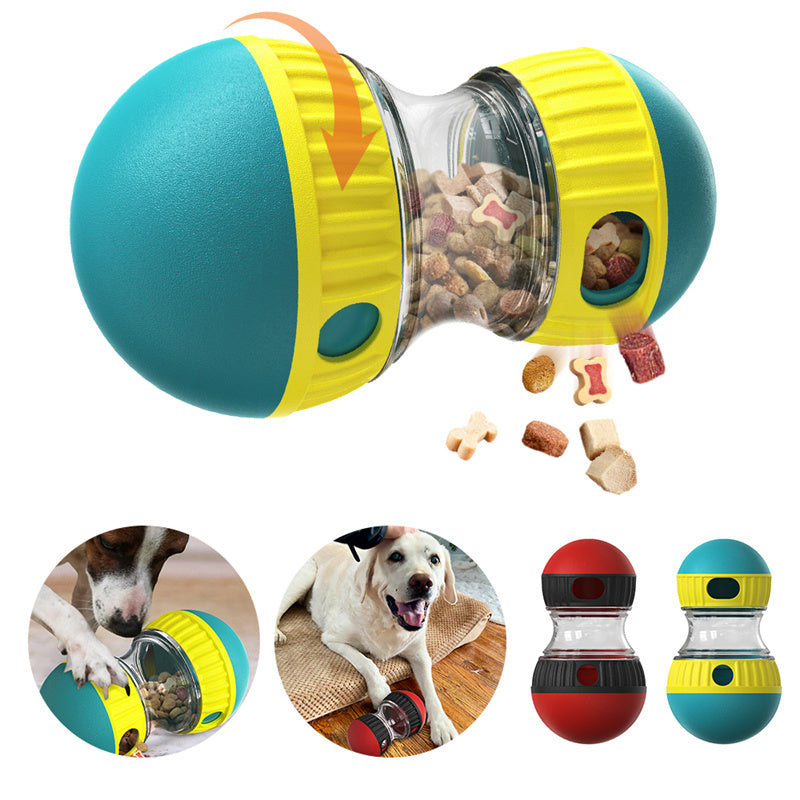 Interactive Dog Treat Dispensing Tumbler Toy Slow Feeder Puzzle Ball