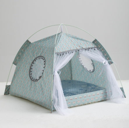 Cat Tent Enclosed Pet House Portable Dog Cat Bed
