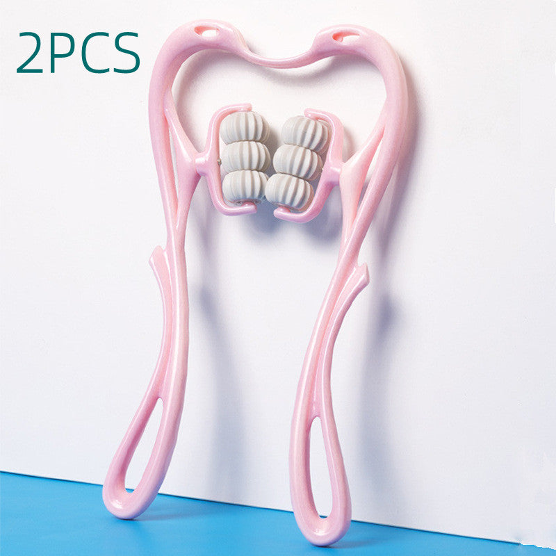 6-Wheel Neck Massager Roller Swan Design Deep Tissue Massage Tool