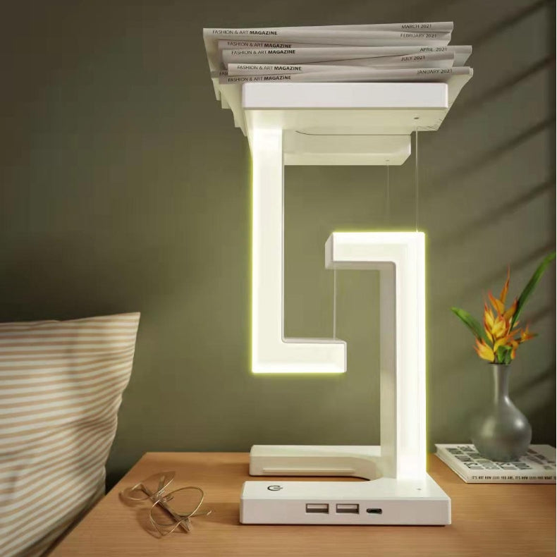 Magnetic Levitation Balance Table Lamp Wireless Charging LED Desk Lamp