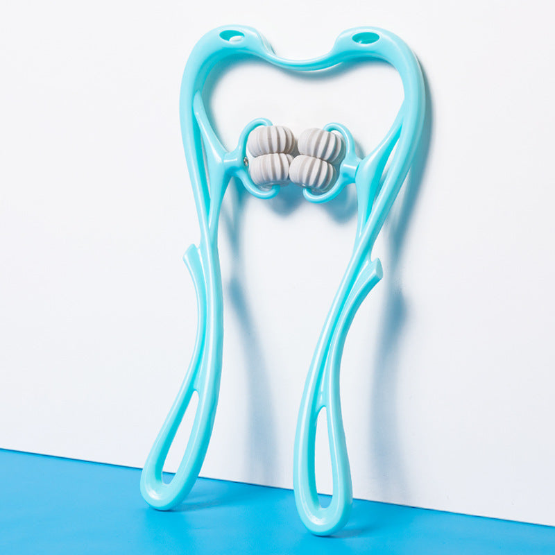 6-Wheel Neck Massager Roller Swan Design Deep Tissue Massage Tool