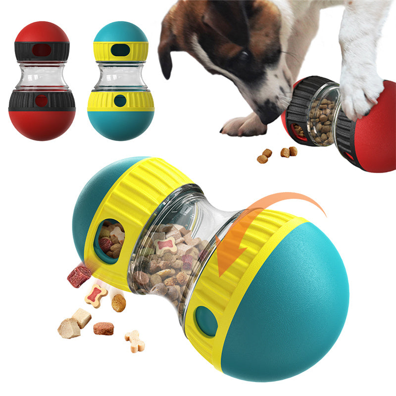 Interactive Dog Treat Dispensing Tumbler Toy Slow Feeder Puzzle Ball