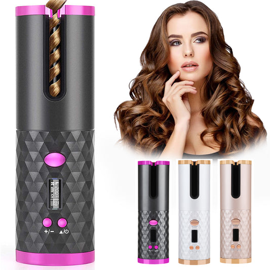 cordless automatic hair curler rechargeable curling iron
portable ceramic automatic hair curler
battery powered hair curling iron travel styler
automatic hair curler anti tangle styling tool