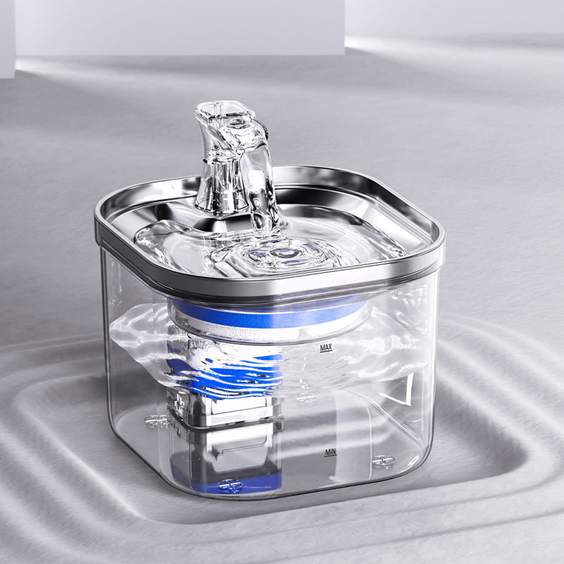 Stainless Steel Pet Water Fountain Automatic Circulation 2L Dispenser