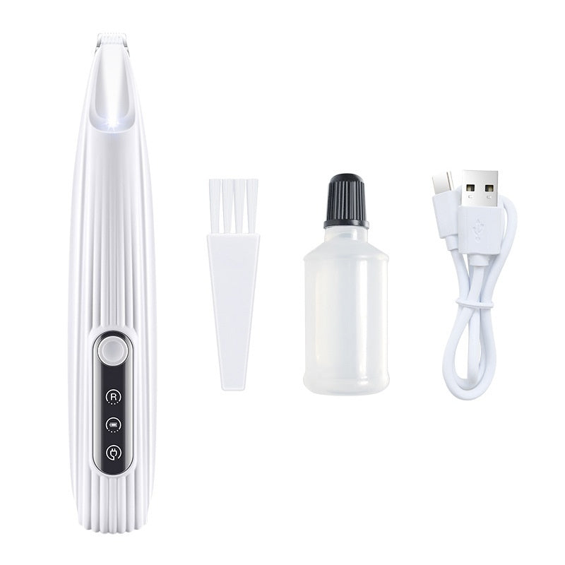 LED Pet Paw Trimmer Electric Dog Grooming Clipper Waterproof USB