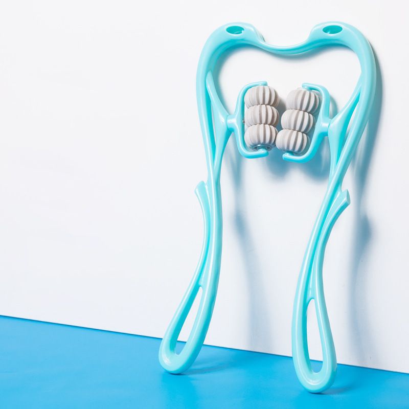 6-Wheel Neck Massager Roller Swan Design Deep Tissue Massage Tool