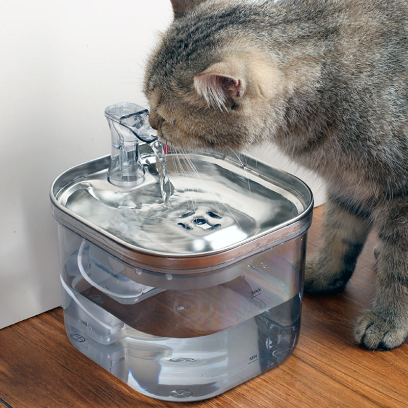 Stainless Steel Pet Water Fountain Automatic Circulation 2L Dispenser