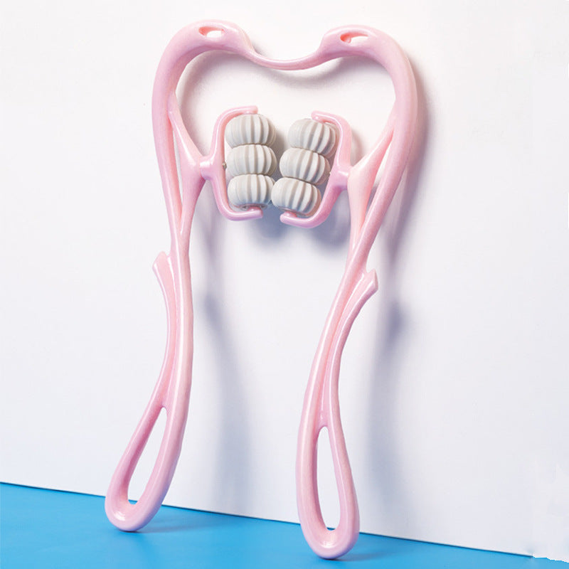 6-Wheel Neck Massager Roller Swan Design Deep Tissue Massage Tool