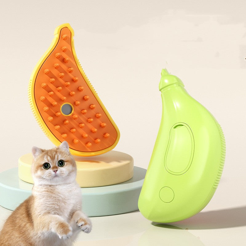 3-in-1 Pet Steam Brush Cat Dog Grooming Comb Hair Remover