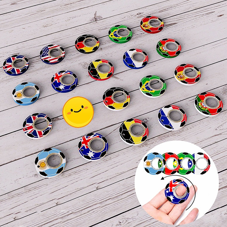 Creative Football World Cup Fidget Spinner Keychain Stress Relief Toy