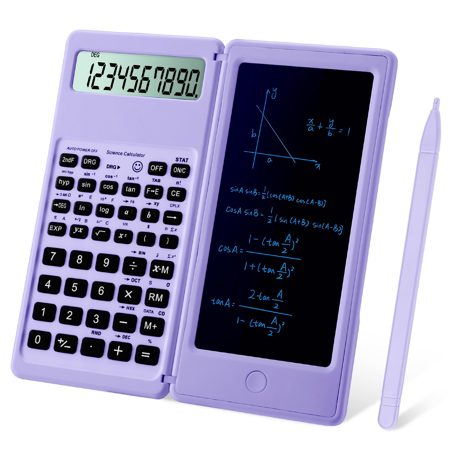 iPepul Red Scientific Calculator with Notepad 10 Digit LCD Student