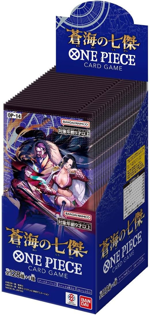 One Piece Card Game OP-14 The Azure Sea's Seven Booster Box 24 Packs Japan